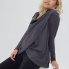 Active Wrap Maternity + Nursing Sweatshirt Gray