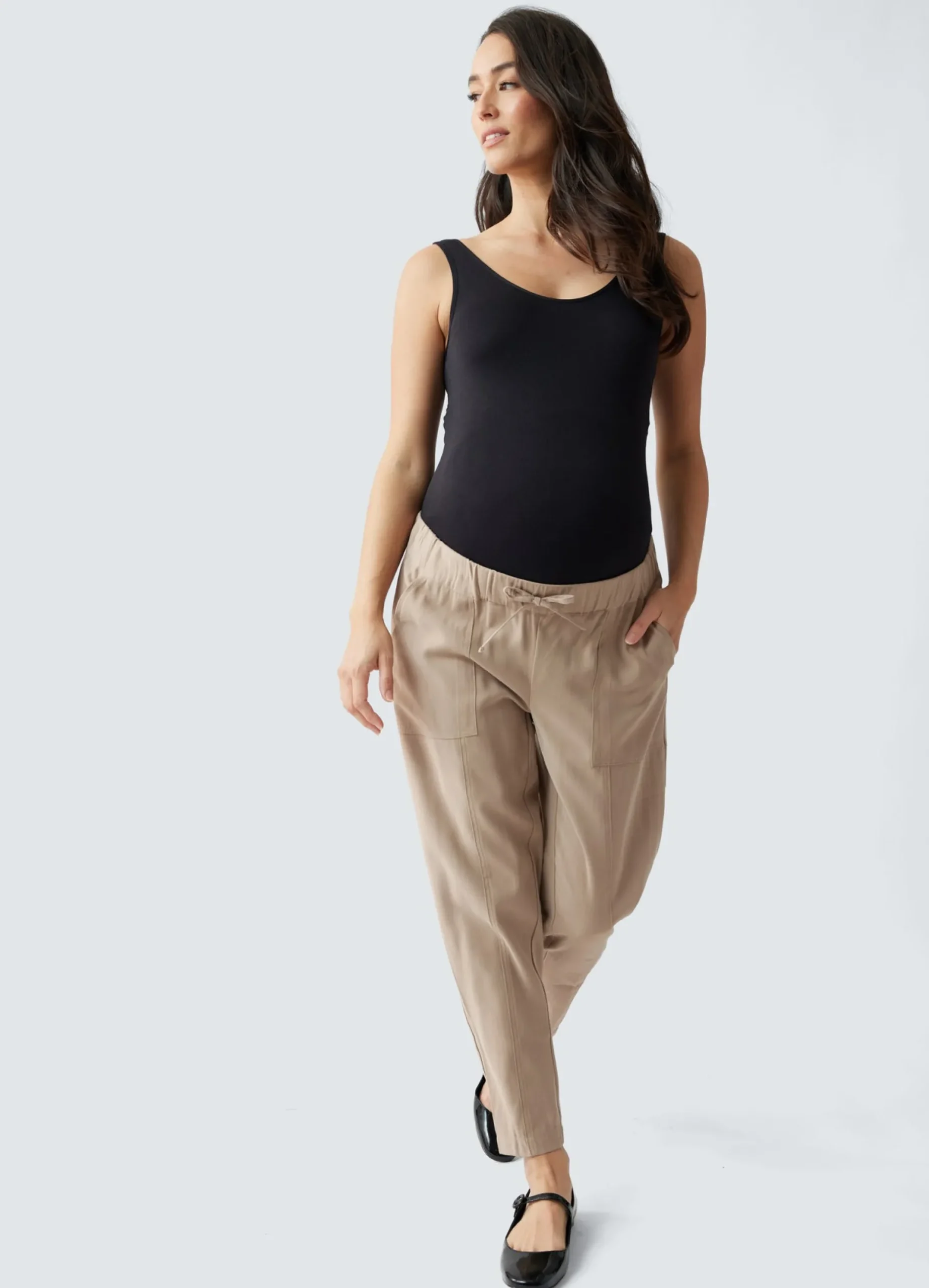 Cooling Seamless Maternity Bodysuit Black