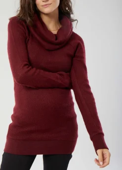 Cowl Neck Maternity Tunic Sweater