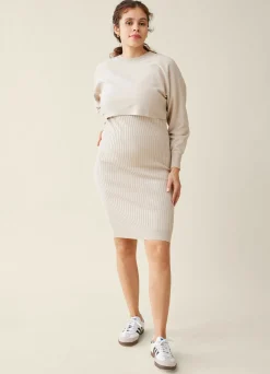 Cozy Dress + Sweater Maternity Set