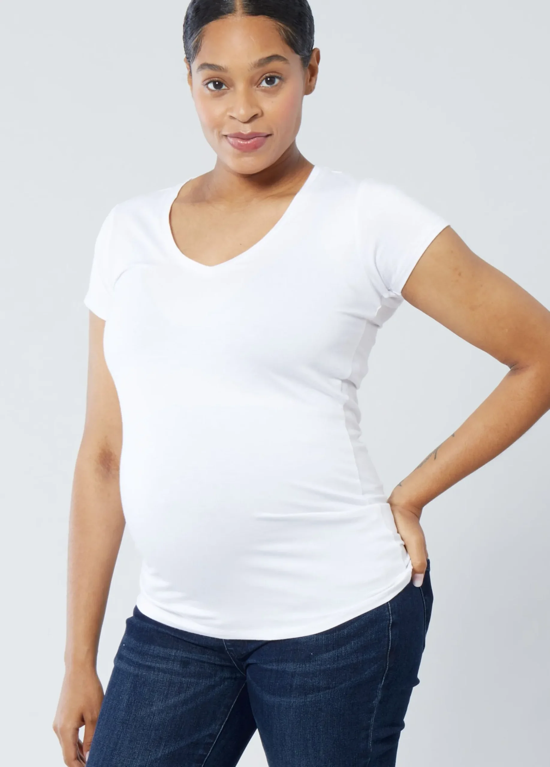 Essential V-Neck Maternity Tee