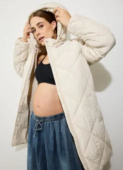 Grow With You Maternity Hooded Long Parka Jacket