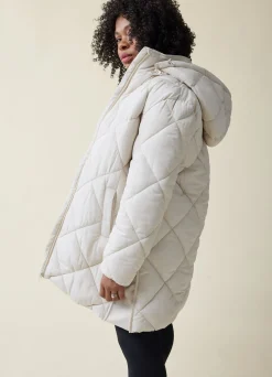 Grow With You Maternity Hooded Long Parka Jacket