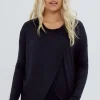 Long Sleeve Maternity + Nursing Top Black
