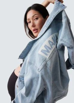 Mama & Baby Matching Maternity & Postpartum Denim Jacket