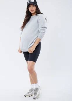 Mama Maternity Soft Knit Sweatshirt Gray