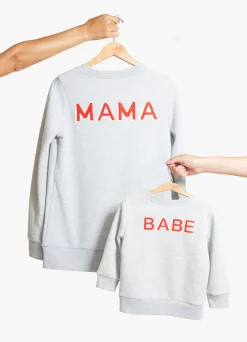 Mama Maternity Soft Knit Sweatshirt Gray