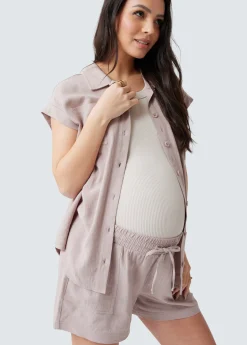 Maternity Patch Pocket Shorts
