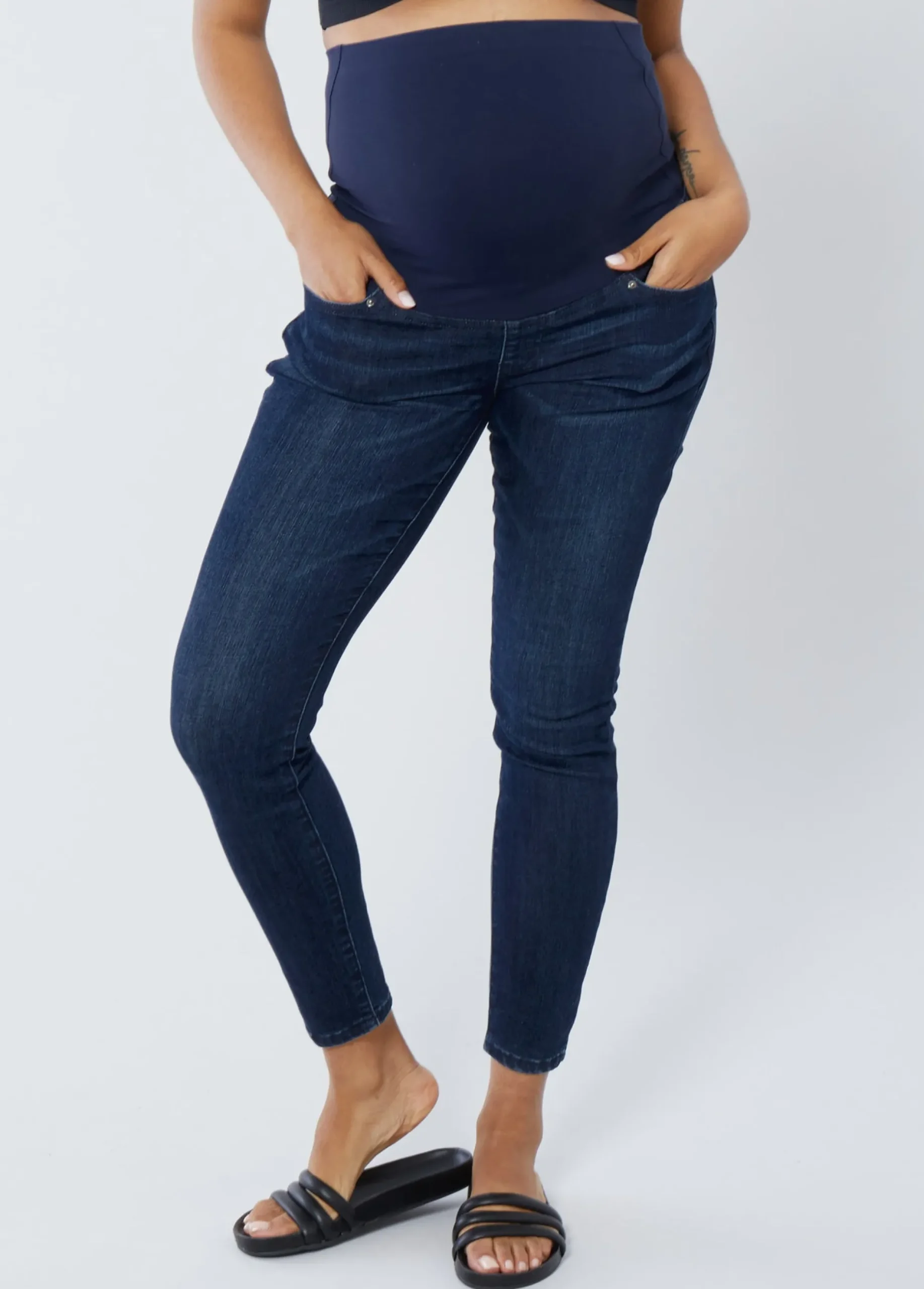 Maternity Skinny Jeans Ft. Crossover Panel®