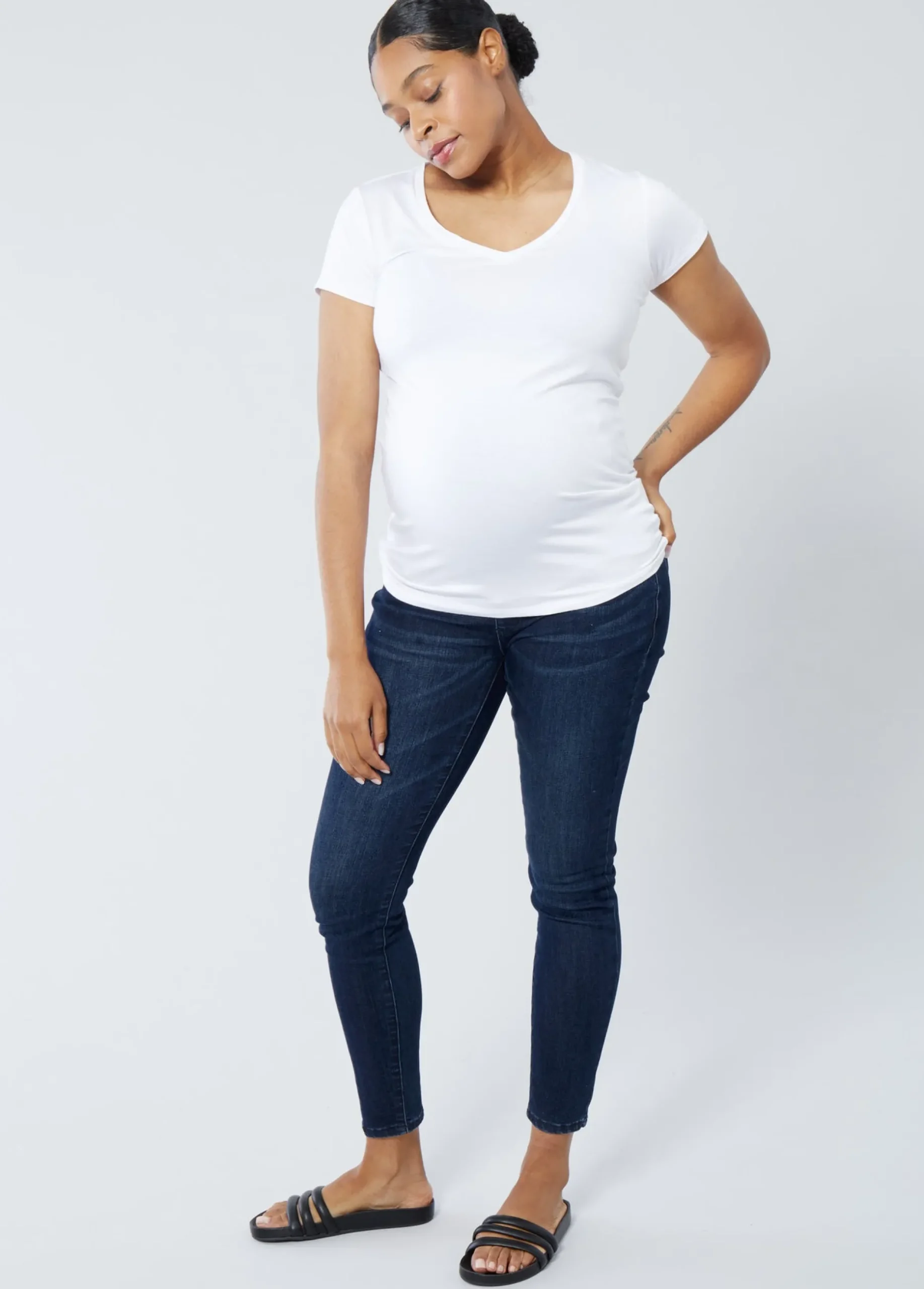 Maternity Skinny Jeans Ft. Crossover Panel®