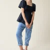 Maternity Tie Back Smocked Top