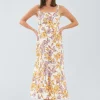 Maya Tie Back Linen Maternity Dress