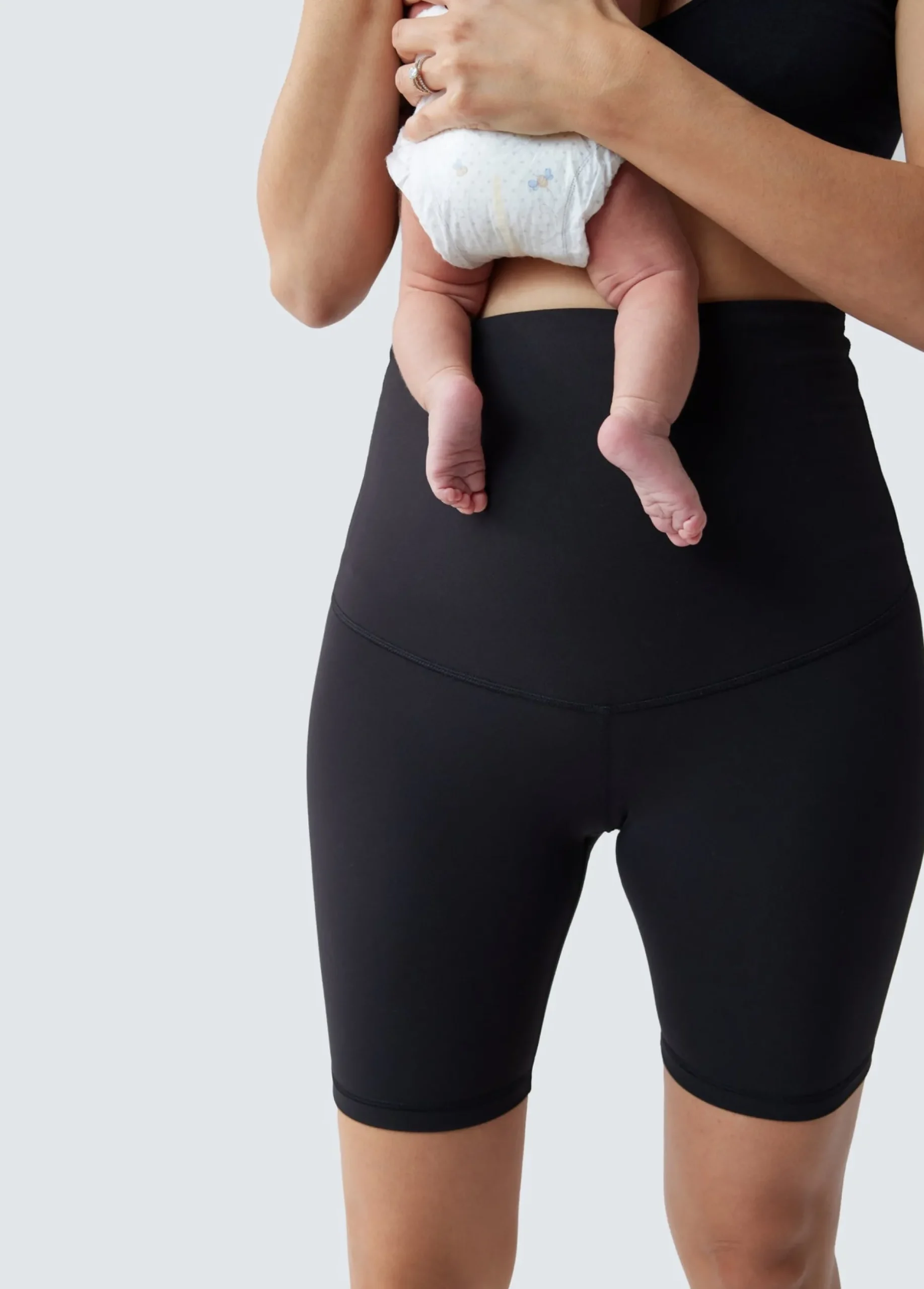 Postpartum Compression Bike Short 2 Pack Bundle Black Navy