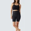 Postpartum Compression Black Bike Short