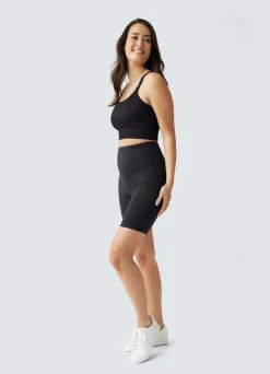 Postpartum Compression Black Bike Short