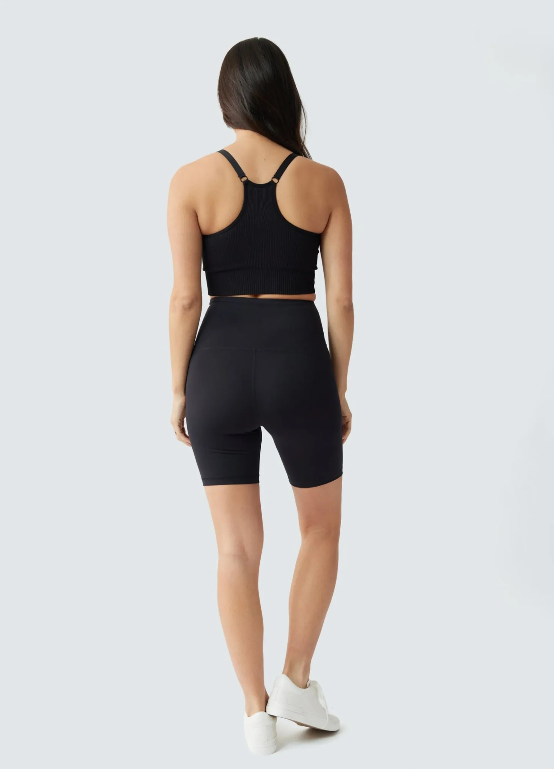 Postpartum Compression Black Bike Short