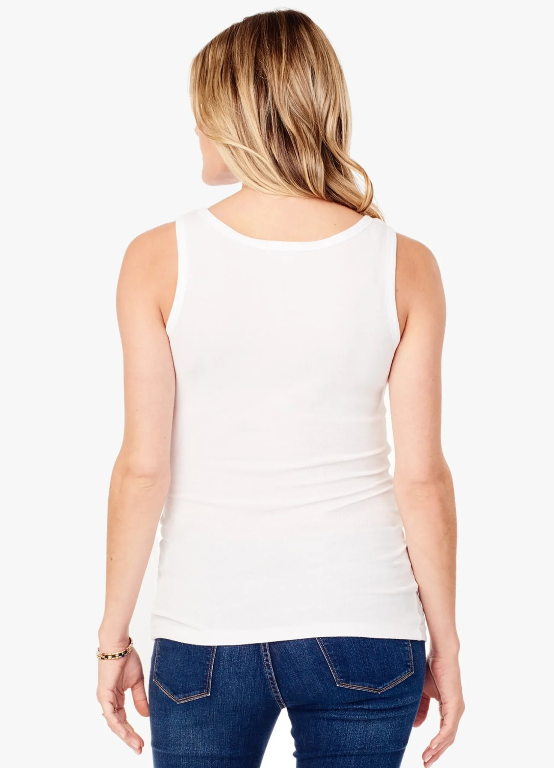 Rib Henley Maternity + Nursing Tank