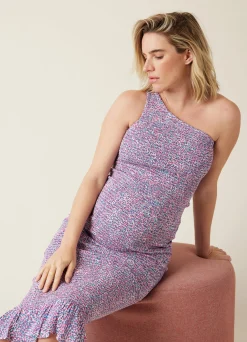 Ripe Maternity Bodycon Skipper One Shoulder Midi Dress