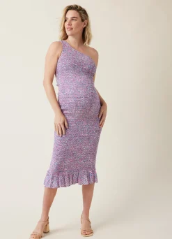 Ripe Maternity Bodycon Skipper One Shoulder Midi Dress