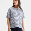 Ripe Maternity Claudette Short Sleeve Striped Nursing Tee