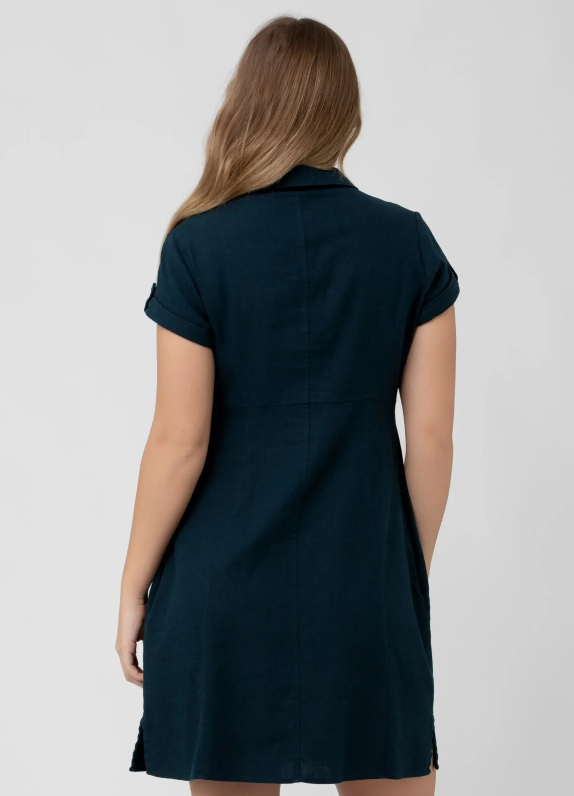 Ripe Maternity Colette Tie Up Linen Maternity Dress