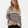 Ripe Maternity Gerrie Nursing + Maternity Knit Sweater Stripe