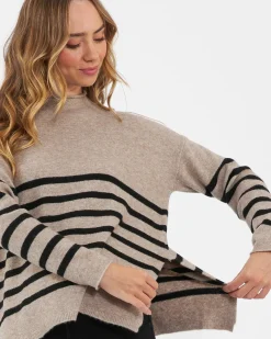 Ripe Maternity Gerrie Nursing + Maternity Knit Sweater Stripe