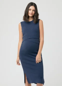 Ripe Maternity Layered Knit Nursing Dress