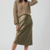 Ripe Maternity Lexie Satin Maternity Midi Skirt