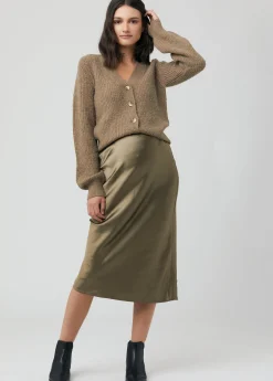 Ripe Maternity Lexie Satin Maternity Midi Skirt