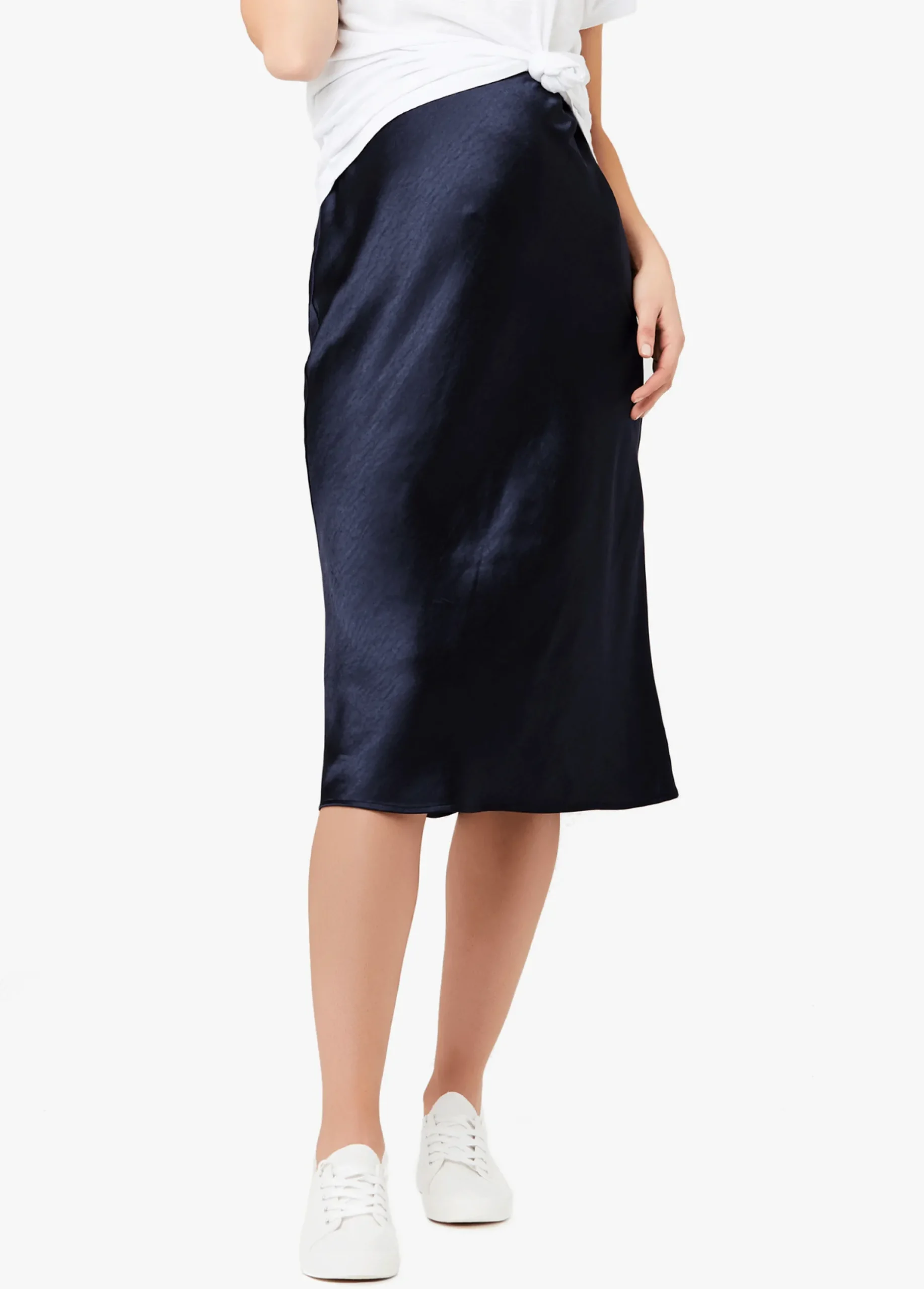 Ripe Maternity Lexie Satin Maternity Midi Skirt