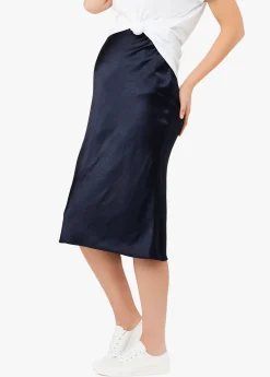 Ripe Maternity Lexie Satin Maternity Midi Skirt