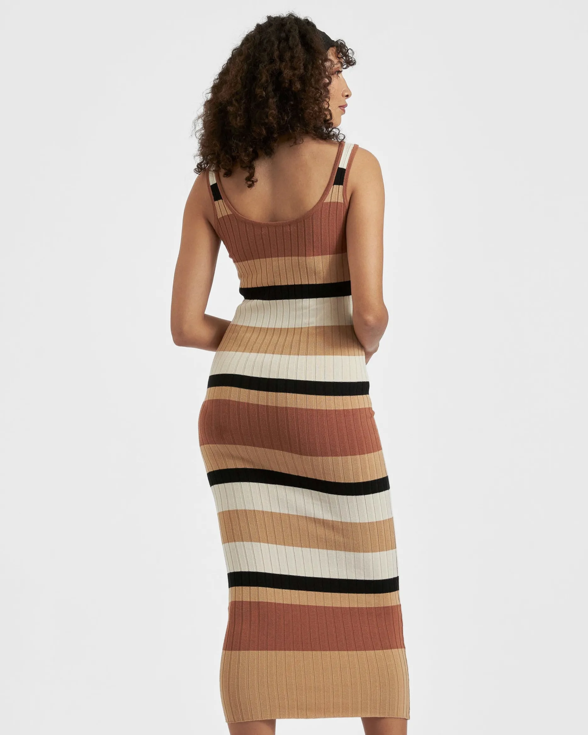 Ripe Maternity Sarah Stripe Knit Midi Dress
