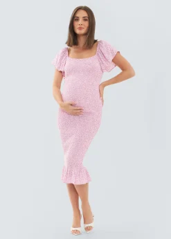 Ripe Maternity Selma Smocked Midi Dress