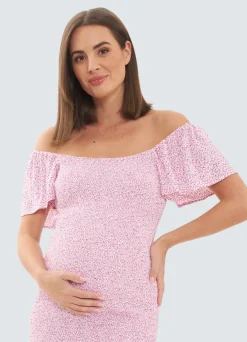 Ripe Maternity Selma Smocked Midi Dress