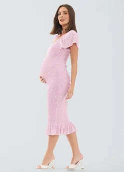 Ripe Maternity Selma Smocked Midi Dress