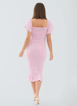 Ripe Maternity Selma Smocked Midi Dress