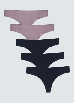 Seamless Maternity No Show Thong Underwear 5-Pack Bundle