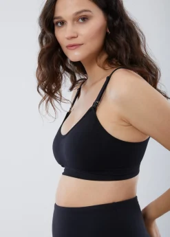 Seamless Nursing + Pumping Bra 2-Pack Bundle Black Mauve