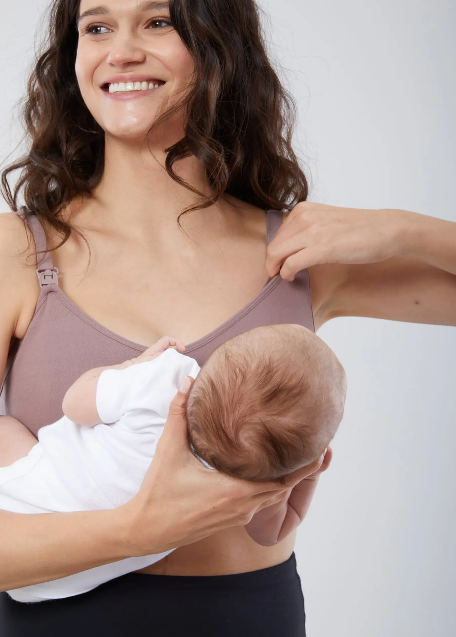 Seamless Nursing + Pumping Bra 2-Pack Bundle Black Mauve