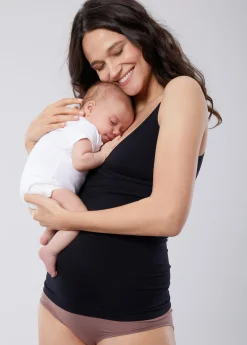 Seamless Nursing Crossover Cami Black 2-Pack Bundle