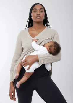 Side Zip Maternity + Nursing Sweater