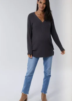 Side Zip Maternity + Nursing Sweater
