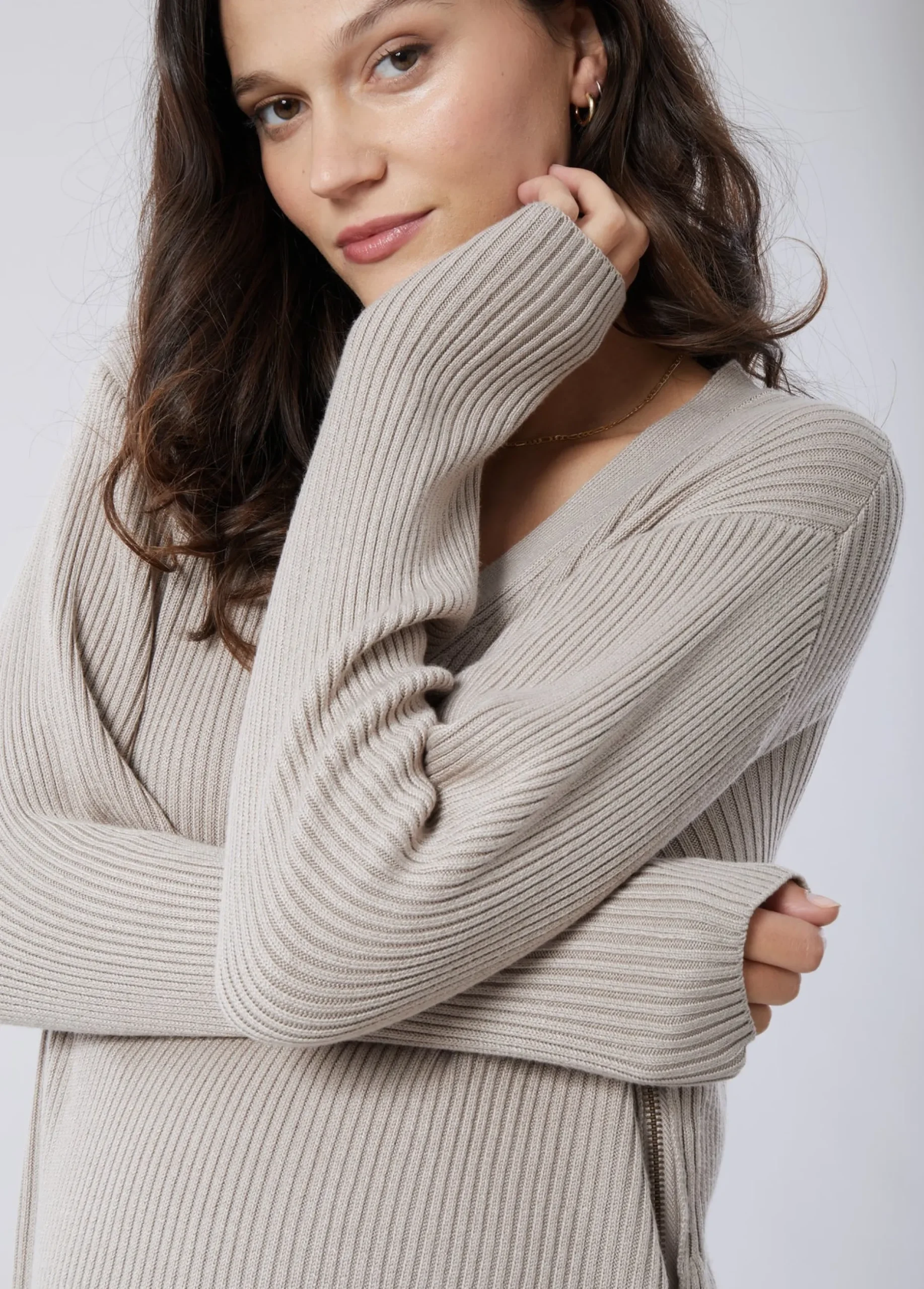 Side Zip Maternity + Nursing Sweater