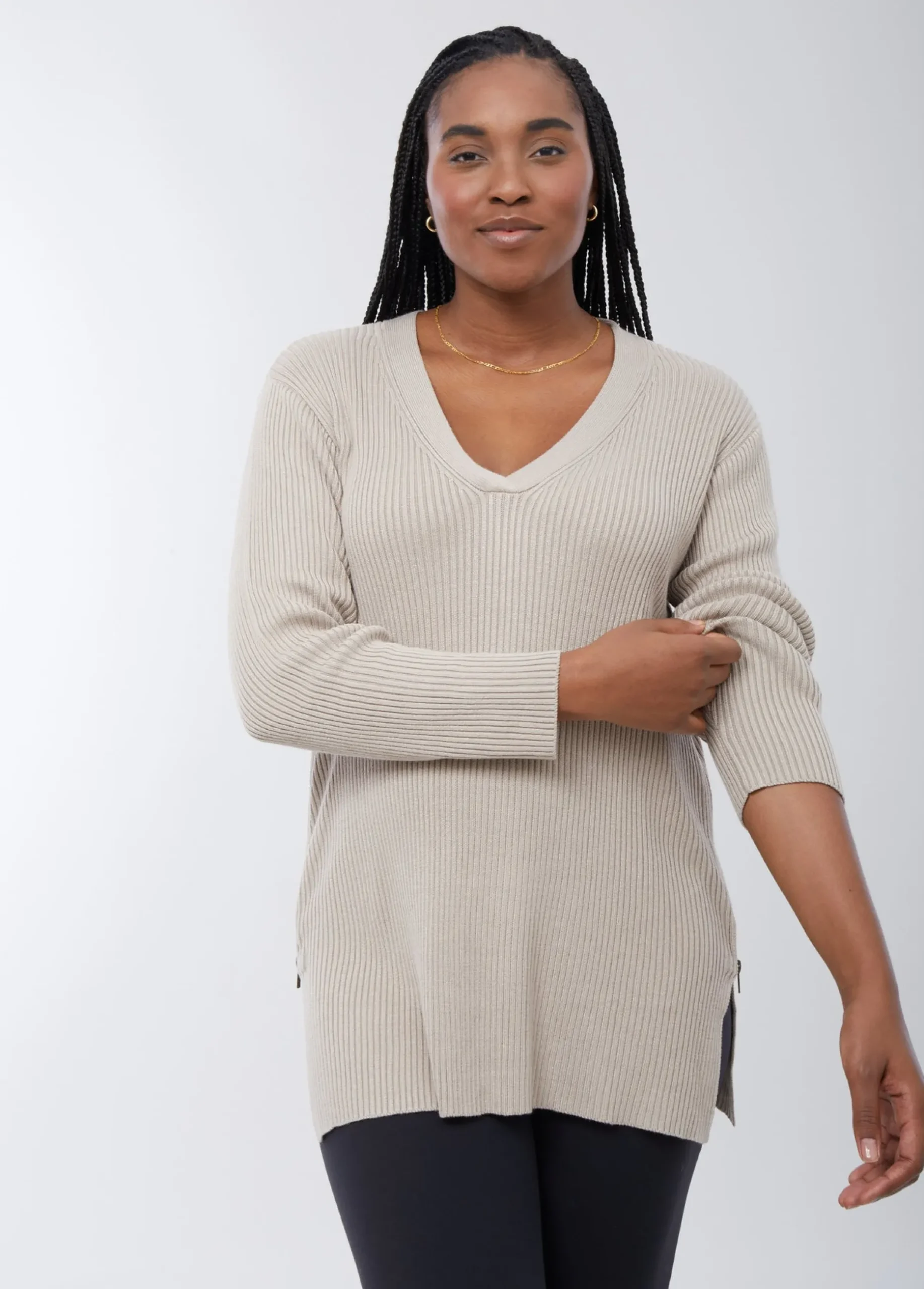 Side Zip Maternity + Nursing Sweater