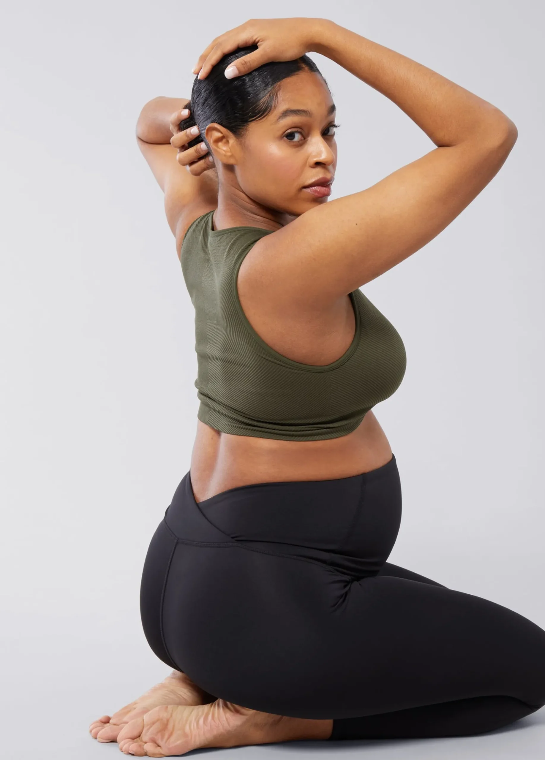 The All-Stage Performance Support ⅞ Maternity Black Legging