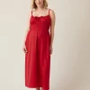 The Amalfi Maternity Midi Strappy Dress