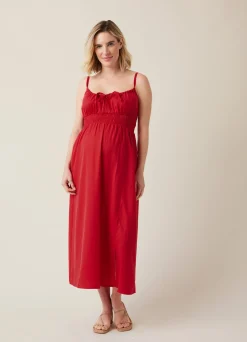 The Amalfi Maternity Midi Strappy Dress