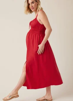 The Amalfi Maternity Midi Strappy Dress