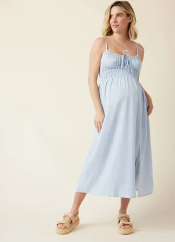 The Amalfi Maternity Midi Strappy Dress
